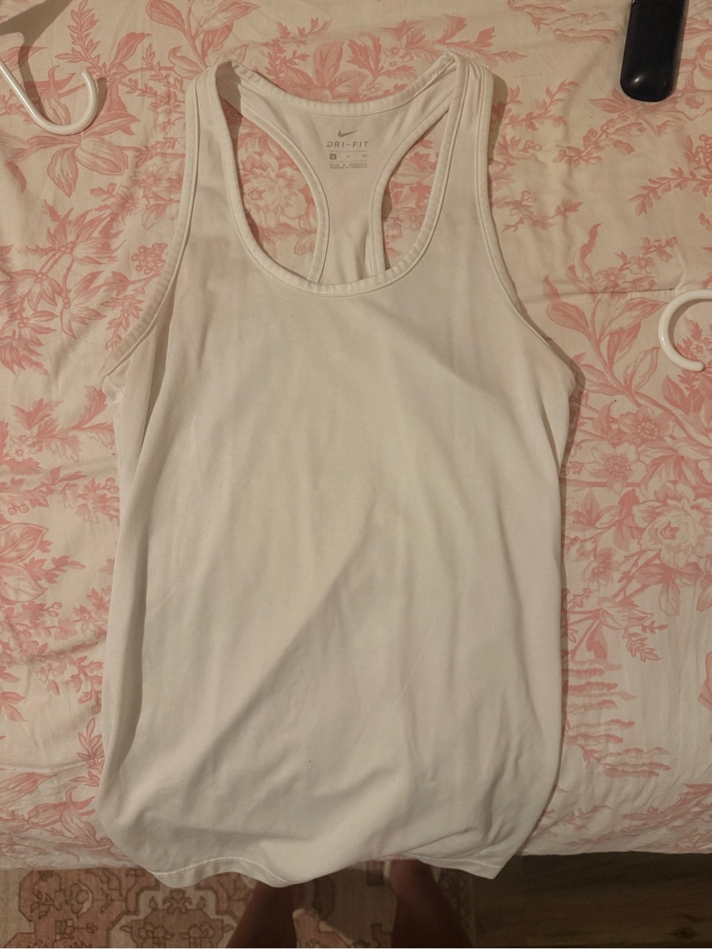 Nike White Women's Racerback Tank - Dri-FIT